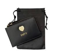 Love EMVY Signature Heart Leather Coin & Card Purse - Black