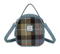 Love EMVY Signature Tweed Collection Mini 3-in-1 Backpack/Crossbody/Grab Bag - Crafted in Genuine Harris Tweed Wool Fabric with Faux Leather Trim - 21 × 18 × 8 cm (Brown Multi)