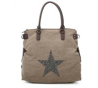 Love EMVY Staremvy XL Canvas Glitter Star Tote / Shoulder Bag - Khaki