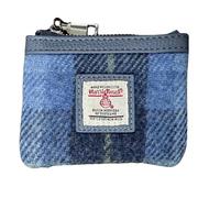 Love EMVY Tartan Purse Made with Genuine Harris Tweed - Blue Steel