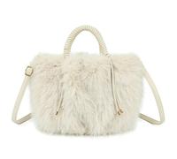 Love EMVY Teddy Grab Shoulder Bag with Silver Sparkle - Pearl