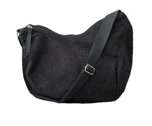 Love EMVY Teddy Slouch Tote Bag with Adjustable Shoulder Strap - Soft Lined Large Shoulder Bag with Inner Pocket - Ideal for Days Out, Travel & Beach Holidays (Black)