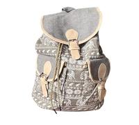 Love EMVY Womens Boho Canvas Backpack Floral Deer Elephant Paris Aztec Bicycle Print Drawstring Rucksack Travel School College Bag (Elephant)