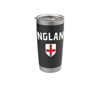 Love England Flag Souvenir Classic Badge Shield Stainless Steel Insulated Tumbler