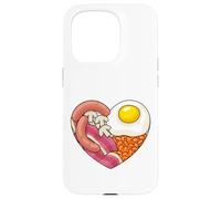 Love English Breakfast Heart Shaped Food Concept Case for iPhone 15 Pro