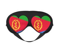Love Eritrea Flag 1 Love Eritrea Flag Sleep Masks Adjustable Strap Soft Eye Mask for Women Men Travel Work Home