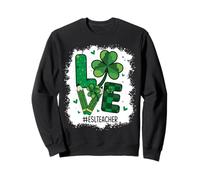 Love ESL Teacher St Patricks Day Bilingual Educator Sweatshirt