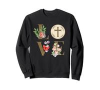 Love Eucharist 1st First Communion Christian Women Girls Sweatshirt