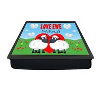 Love Ewe Nana Male and Female Cute Sheep Cushioned Lap Tray Gift Present