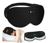 LOVE EYE Bluetooth Sleep Mask, 3D Organic Bamboo Cotton Eye Mask, Breathable Ultra-Light 3D Contour (Black)
