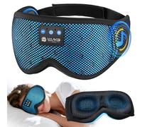 LOVE EYE Bluetooth Sleep Mask Headphones for Side Sleepers, 3D Eye Cup Design, 100% Blackout, Breathable Mesh Upgrade, Soft Ultra-Thin Stereo Headphones, Unisex for Sleep, Travel & Rest,Blue
