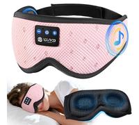 LOVE EYE Bluetooth Sleep Mask Headphones for Side Sleepers, 3D Eye Cup Design, 100% Blackout, Breathable Mesh Upgrade, Soft Ultra-Thin Stereo Headphones, Unisex for Sleep, Travel & Rest,Pink
