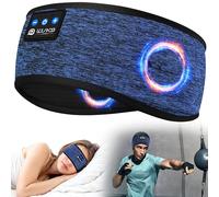 LOVE EYE Sleep Headphones Headband, Soft Headband Headphones with Thin Bluetooth Speakers, Wireless Headphones for Side Sleeper, Travel, Meditation, Yoga, Cool Gadgets Gift