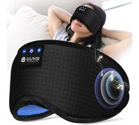 Love Eye Sleep Mask with Bluetooth Headphones, 100% Blackout Eye Mask, 6A Ice Silk, Ultra Soft Breathable, Detachable Speakers, Zero Pressure Design, Washable Side Sleepers Travel