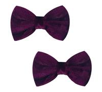 Love Fairy 3.2-Inch Velvet Bow Hair Clip - Glamorous Sequin-Embellished Hair Accessory for Girls, Teens, and Women (Purple)