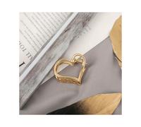 (Love) Fashion Simple Non Slip Mini Hollow Heart Metal Hair Claw Clips Gold Geometric Bangs Barrettes Hair Jaws For Women Girls Daily