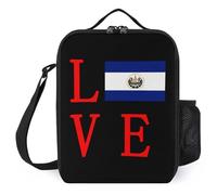 Love Flag Insulated Lunch Bag for Men Women Reusable Soft Lunchbox Portable Tote Bags for Office Work Picnic