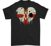 Love Flag N. Ireland Northern Football Rugby Mens T-Shirt 100% Cotton Black 5XL
