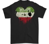 Love Flag Somaliland Football Mens T-Shirt 100% Cotton Black XL