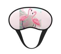 Love Flamingo Blackout Sleep Mask,Soft Polyester, Anti-Light, Stylish,Suitable for Men and Women,for Daily Work and Outdoor Travel.