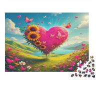 Love Flowers 1000 Piece Jigsaw Puzzles for Adults， Puzzle 1000 Pieces Impossible Challenge Toy Educational Game Home Decoration 38x26cm/1000pcs