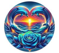 Love Flowers 1000 Piece Round Puzzles for Kids And Adults Jigsaw Colorful for Impossible for Unique Challenge Games 1000pcs (67.5x67.5cm)