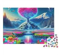 Love Flowers 1000 Pieces Jigsaw Puzzles For Adults Family Challenge Toys Stress Relieving Entertainment Cultivate The Spirit of Teamwork for Men, Women, Elders, Seniors 300pcs (40x28cm)