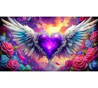 Love-Flowers 1000 Pieces Recycled Paper Jigsaw Puzzle Impossible Hard Difficult Educational Games for The Whole for Women, Gifts for Men 70x50cm/1000pcs