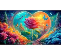 Love-Flowers 1000 Pieces Recycled Paper Jigsaw Puzzle Impossible Hard Difficult Educational Games for The Whole for Women, Gifts for Men 38x26cm/1000pcs