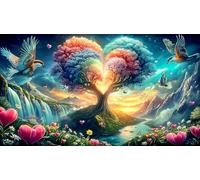 Love-Flowers 1000 Pieces Recycled Paper Jigsaw Puzzle Impossible Hard Difficult Educational Games for The Whole for Women, Gifts for Men 70x50cm/1000pcs