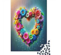 Love Flowers Jigsaw Puzzle Blue-orange Fantasy Creatures Puzzle Impossible Hard Difficult Challenging Fun Present & Activity for Home 70x50cm/1000pcs