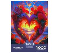 Love Flowers Jigsaw Puzzles for Adult Difficult Challenges 1000 Piece Difficult Hard Jigsaw Puzzles for Man And Woman with Letters on Back 38x26cm/1000pcs