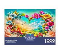 Love Flowers Jigsaw Puzzles for Adults Kids 1000 Pieces Impossible Challenge Toy Educational Games Home Wall Art Extreme Difficulty Gift Set Relaxation 38x26cm/1000pcs