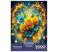 Love Flowers Jigsaw Puzzles for Adults The Impossible Challenge 1000 Pieces Difficult Hard Jigsaw Puzzles for Man And Woman with Letters on Back 70x50cm/1000pcs