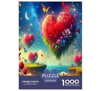Love Flowers Jigsaw Puzzles Puzzles for Adults Kids. 1000 Pieces Impossible Challenge Toy Educational Games Home Decoration for Educational Games Gifts 70x50cm/1000pcs