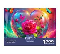 Love Flowers Premium Paper Jigsaw Puzzle Created for Mindful Evenings at Home, Centred on Fantasy And Offering A Rewarding Sense of Progress And Calm Focus 52x38cm/1000pcs