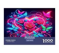 Love Flowers Puzzle 1000 Pieces Jigsaw Adults Kids Puzzles Creative Challenge Games Home Decoration Inspirational Games Educational 1000pcs 70x50cm/1000pcs