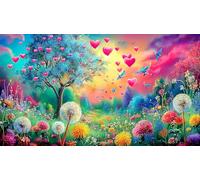 Love-Flowers Puzzle for Adults 1000 Piece Educational Game Challenge Impossible Hard Difficult for Home Activity & Fun Present 38x26cm/1000pcs