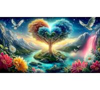 Love-Flowers Puzzle Game 1000 Piece Recycled Paper Impossible Hard Difficult Challenging for The Whole for Women, Gifts for Men 38x52cm/1000pcs