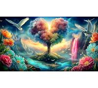 Love-Flowers Puzzle Game 1000 Piece Recycled Paper Impossible Hard Difficult Challenging for The Whole for Women, Gifts for Men 38x52cm/1000pcs