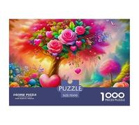 Love Flowers Sophisticated Jigsaw Puzzle Built for Mindful Entertainment, Combining Fantasy with Restrained UK Visual Elegance And Smooth Assembly Flow 70x50cm/1000pcs