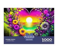 Love Flowers1000 Puzzles for Adults Jigsaw Puzzles Beautiful Decoration Puzzle Colourful Challenging Plant Theme Brainteasing Adults Jigsaw Puzzle 70x50cm/1000pcs Educational Games