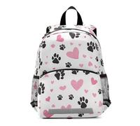 Love Footprint Pattern Kids Backpack for Toddlers, Kid's Backpack for Boys Girls, Kindergarten Preschool Nursery Travel Bag