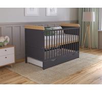 Love For Sleep Levi Cot Bed 120X60Cm With Drawer And Microfiber Quilted Mattress