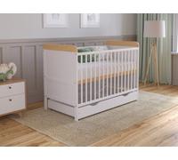 Love For Sleep Levi Cot Bed 120X60Cm With Drawer And Microfiber Quilted Mattress