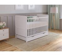 Love For Sleep Levi Cot Bed 120X60Cm With Drawer And Microfiber Quilted Mattress