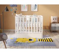 Love For Sleep Paris Space Saver Cot 100X50Cm With Drawer & Microfiber Quilted Mattress