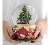 LOVE FOR YOU Gift Wrapped Nutcracker Christmas Tree Music Box Color Lights Xmas Train Musical Snow Globe for Girls and Boys Baby Kids Daughter Mom Granddaughter Grandma Sisters Women Presents Gifts