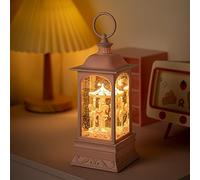 LOVE FOR YOU Glitter Snow Globe Lantern Music Box Carry Light Carousel Horse Room Decoration for Girls and Women Baby Kids Sister Daughter Mom Granddaughter Grandma Christmas Birthday Presents Gifts