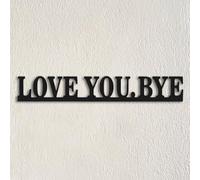 Love for You Metal Wall Decoration 3.8*20cm, Black, Country House Style Decoration, Multiple Hanging Hook for Home Bathroom Living Room Garden Office